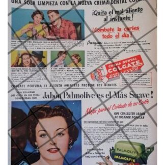 AFICHE PUBLICITARIO RETRO COLGATE PALMOLIVE 1959 /9
