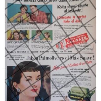 AFICHE PUBLICITARIO RETRO COLGATE PALMOLIVE 1959 /8