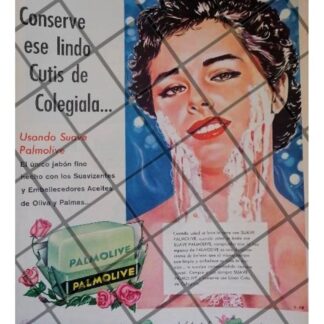 AFICHE PUBLICITARIO RETRO JABON PALMOLIVE 1959 /12