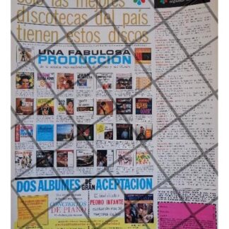 CARTEL PUBLICITARIO RETRO DISCOS PEERLESS 1962 /7