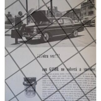 AFICHE RETRO FILTROS DE GASOR DE MEXICO S.A 1964 RARO