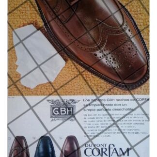 CARTEL PUBLICITARIO RETRO. ZAPATOS G.B.H. CORFAM 1966