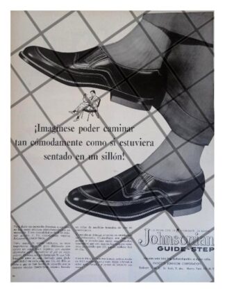 CARTEL PUBLICITARIO RETRO. ZAPATOS JOHNSONIAN 1956 -3