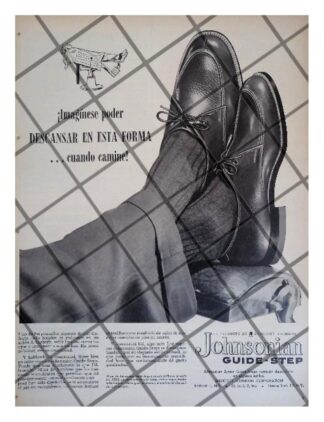 CARTEL PUBLICITARIO RETRO. ZAPATOS JOHNSON 1956 -2