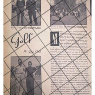AFICHE RETRO GOLF. CLUB CAMPESTRE CDMX 1957