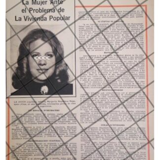 AFICHE RETRO. ARQ. MARGARITA MAGDALENO ROJAS 1974