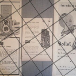3 AFICHES PUBLICITARIOS RETRO. CAMARAS ROLLEI 1950s