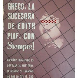 AFICHE RETRO. NOTA. JULIETTE GRECO 1970s