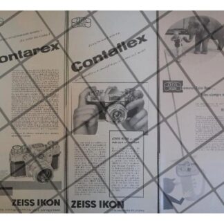 3 AFICHES PUBLICITARIOS RETRO. CAMARAS ZEISS IKON 1950-60