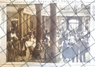 AFICHE ANTIGUO EL HOTEL PALACE DE MADRID 1920