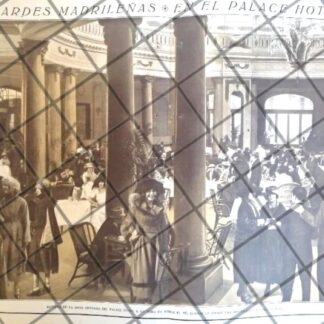 AFICHE ANTIGUO EL HOTEL PALACE DE MADRID 1920