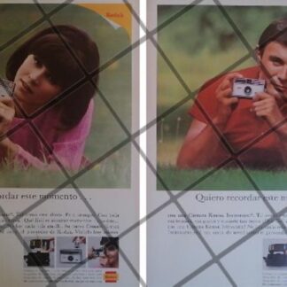 2 AFICHES PUBLICITARIOS RETRO. CAMARAS KODAK INSTAMATIC 1967