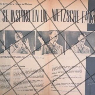 AFICHE ANTIGUO HITLER SE INSPIRO EN NIETZSCHE FALSIFICADO