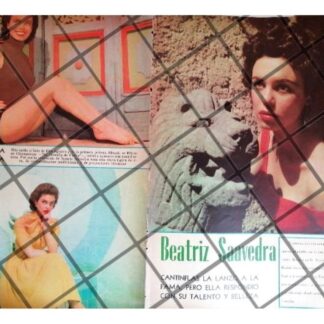AFICHE RETRO. LA ACTRIZ BEATRIZ SAAVEDRA 1956
