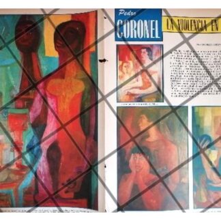 AFICHE RETRO EXPOSICION PEDRO CORONEL 1955