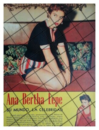 AFICHE RETRO INICIOS DE ANA BERTHA LEPE 1956