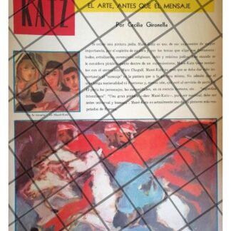 AFICHE RETRO EL PINTOR. MANE KATZ Y SUS OBRAS 1956