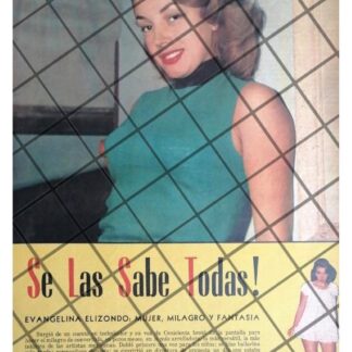 AFICHE RETRO INICIOS DE EVANGELINA ELIZONDO 1956
