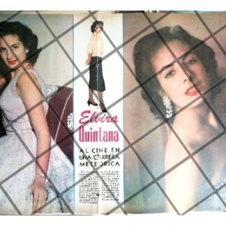 AFICHE RETRO. INICIOS. ACTRIZ. ELVIRA QUINTANA 1956