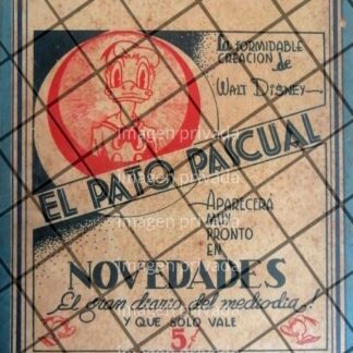 RARISIMO AFICHE RETRO LLEGA EL PATO LUCAS A MEXICO 1935