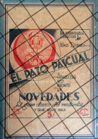 RARISIMO AFICHE RETRO LLEGA EL PATO LUCAS A MEXICO 1935