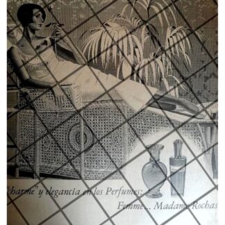 CARTEL PUBLICITARIO RETRO PERFUME MADAME ROCHAS 1967
