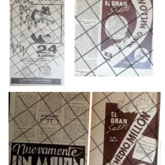 4 AFICHES RETRO LOTERIA NACIONAL 1930s 50s /224