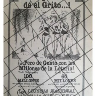 AFICHE PUBLICITARIO ANTIGUO LOTERIA NACIONAL 1979 227