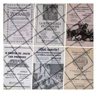 6 AFICHES PUBLICITARIOS RETRO LOTERIA NACIONAL 70s 80s/230