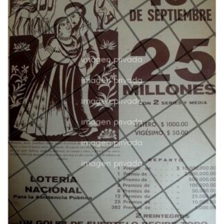 PUBLICIDAD RETRO LOTERIA NACIONAL 1962 REFERENCIA AL ISLAM
