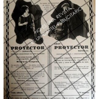 AFICHE PUBLICITARIO RETRO REVISTA PROYECTOR 1930