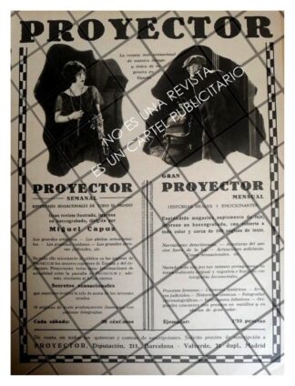AFICHE PUBLICITARIO RETRO REVISTA PROYECTOR 1930