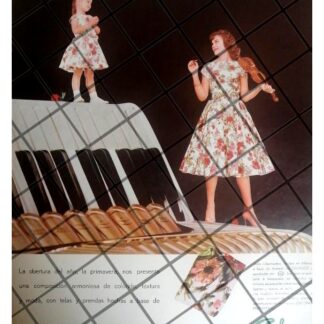 AFICHE PUBLICITARIO RETRO TELAS CELANESE MEXICANA S.A 1960 /7