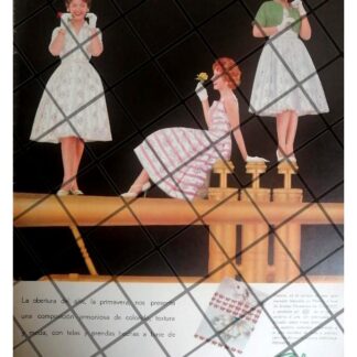 AFICHE PUBLICITARIO RETRO TELAS CELANESE MEXICANA S.A 1960 /8