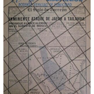 AFICHE PUBLICITARIO RETRO. DIARIO EL SIGLO DE TORREON 1941