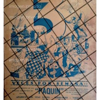 AFICHE PUBLICITARIO RETRO DEL COMIC PAQUIN 1934 /3