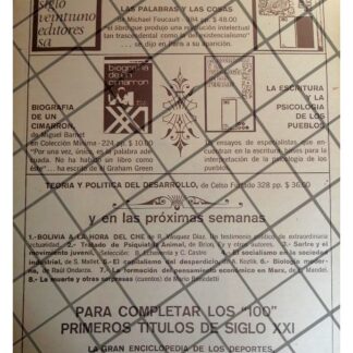 AFICHE PUBLICITARIO RETRO. EDITORIAL SIGLO XXI. 1963 /4