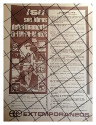 AFICHE PUBLICITARIO RETRO EDITORIAL EXTEMPORANEOS /2