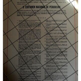 AFICHE  RETRO X CERTAMEN NACIONAL DE PERIODISMO 1979