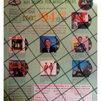 AFICHE PUBLICITARIO RETRO. DISCOS MUSART /CAPITOL 1962