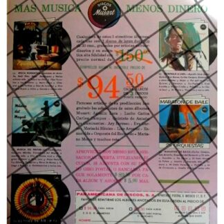 AFICHE PUBLICITARIO RETRO. DISCOS MUSART 1962