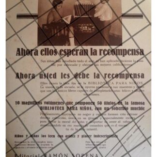 AFICHE PUBLICITARIO RETRO. EDITORIAL RAMON SOPENA 1930