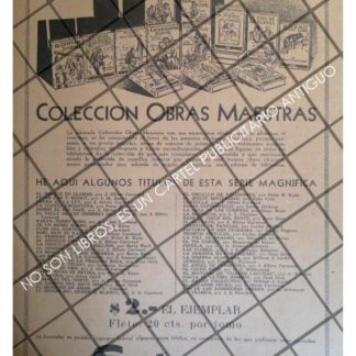 AFICHE PUBLICITARIO RETRO. EDITORIAL RAMON SOPENA 1929