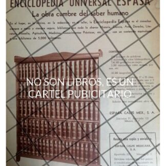 CARTEL PUBLICIDAD RETRO ENCICLOPEDIA UNIVERSAL ESPASA 1955