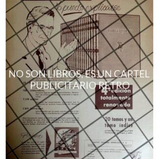 CARTEL PUBLICIDAD RETRO ENCICLOPEDIA UNIVERSITAS SALVAT 1955