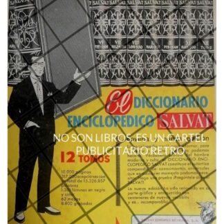 CARTEL PUBLICIDAD RETRO ENCICLOPEDIAS SALVAT 1956