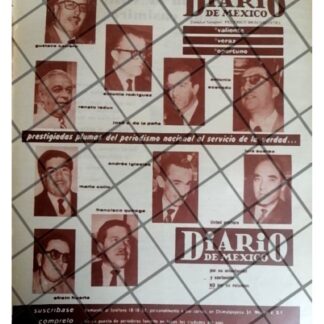 CARTEL PUBLICITARIO RETRO PERIODISTAS DEL DIARIO DE MEXICO
