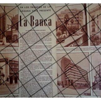AFICHE RETRO BANCA Y BANCOS DE TORREON 1953