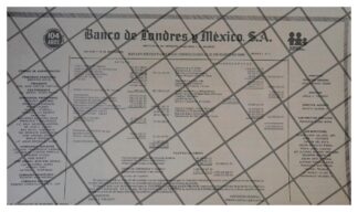 AFICHE RETRO BANCO DE LONDRES Y MEXICO 1969 /195