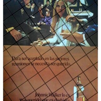 CARTEL PUBLICITARIO RETRO WHISKY JOHNNIE WALKER 1960 /19